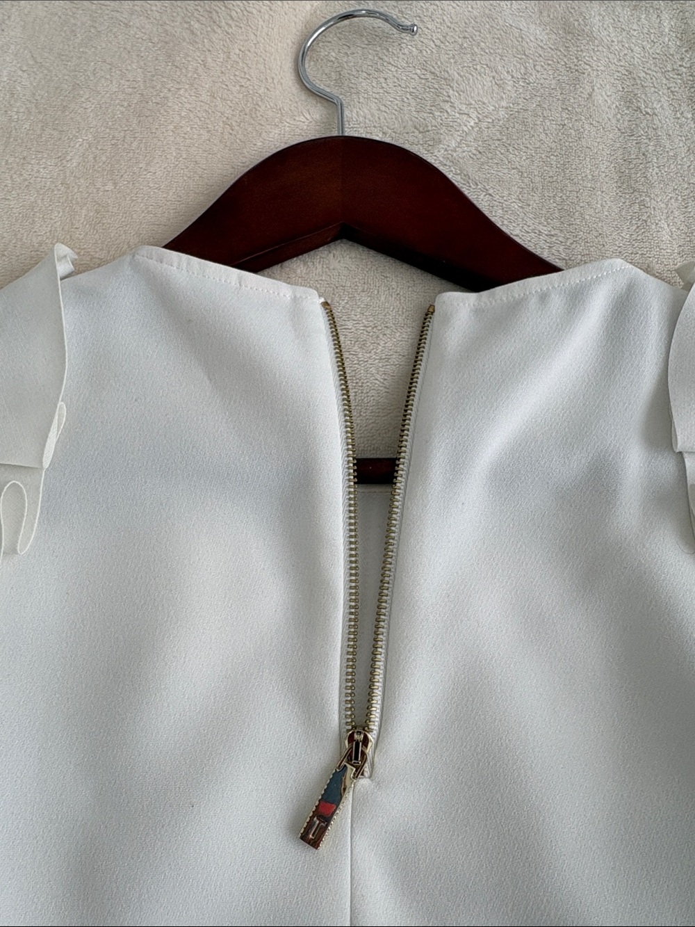 Ted Baker Ivory Ruffle Shoulder Blouse - Picture 8 of 8